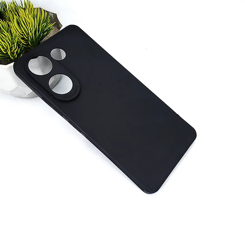 [PO4BTCMN20-4-2] Tecno Camon 20|Camon 20 Pro Matte Soft Silicone Paper Back Case (Black)