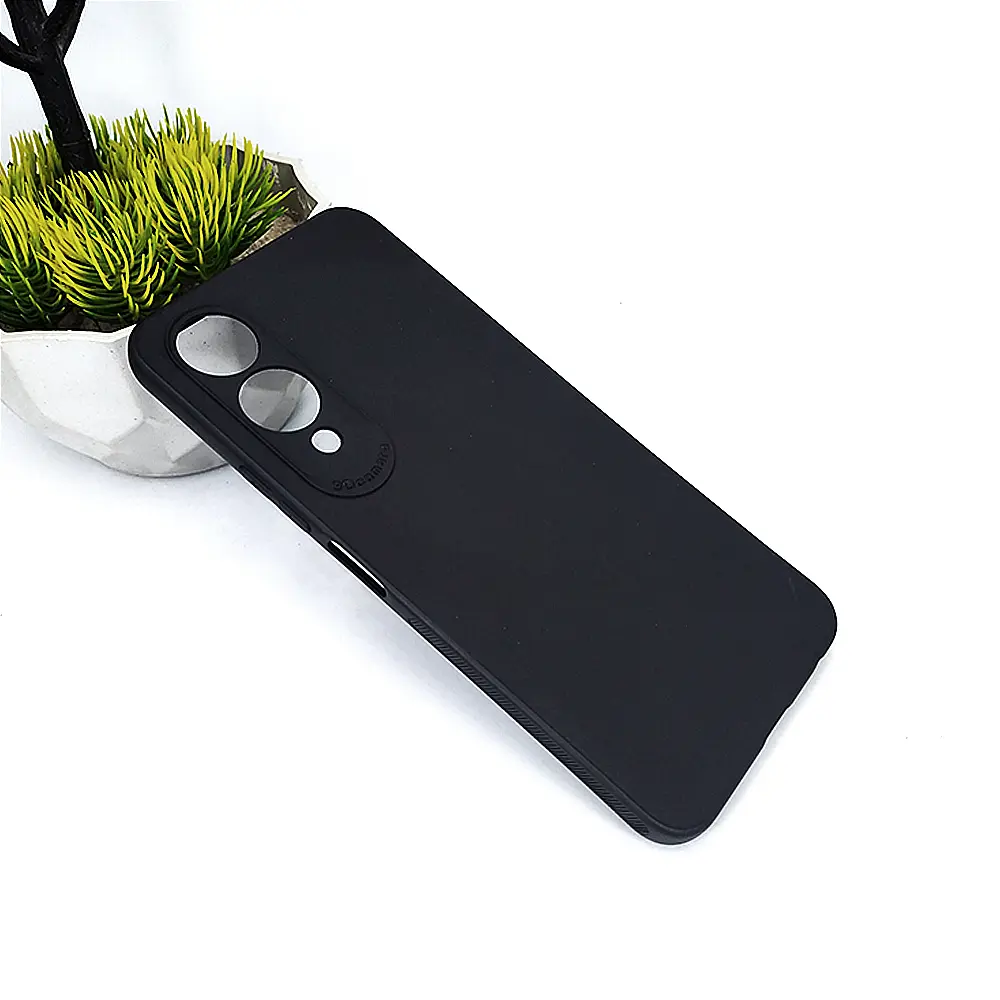 Vivo Y17s Matte Soft Silicone Paper Back Case (Black)