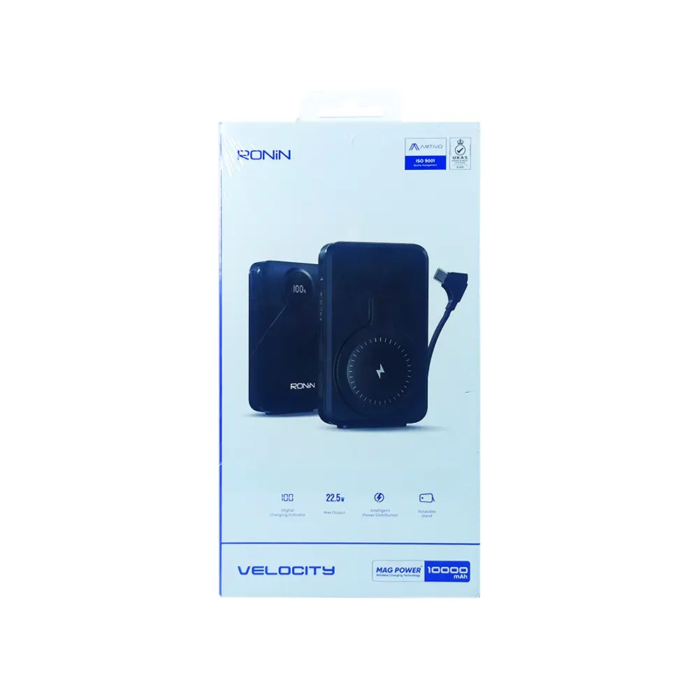 Ronin R-4045 22.5W 10000 Mah PD + Mag Safe  Power Bank Wireless Charging