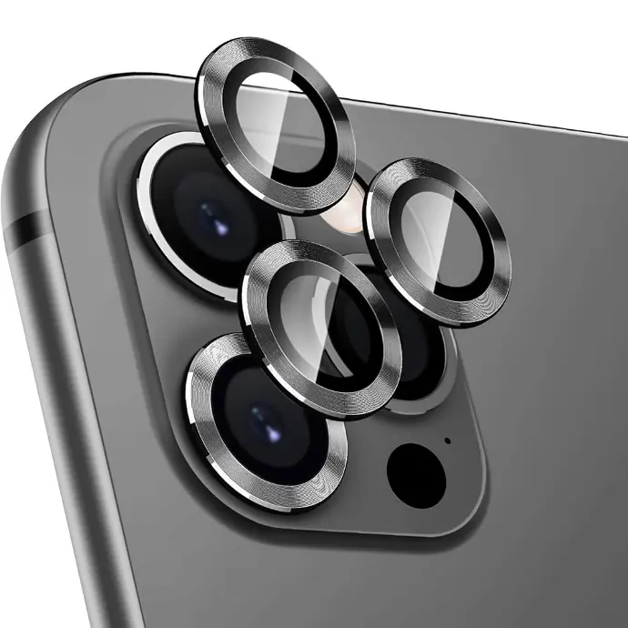 iPhone 11 Pro Max Camera Rings - Stylish Gray Lens Protection