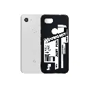 Google Pixel 3 Soft Silicone Printed Back Case (Black)