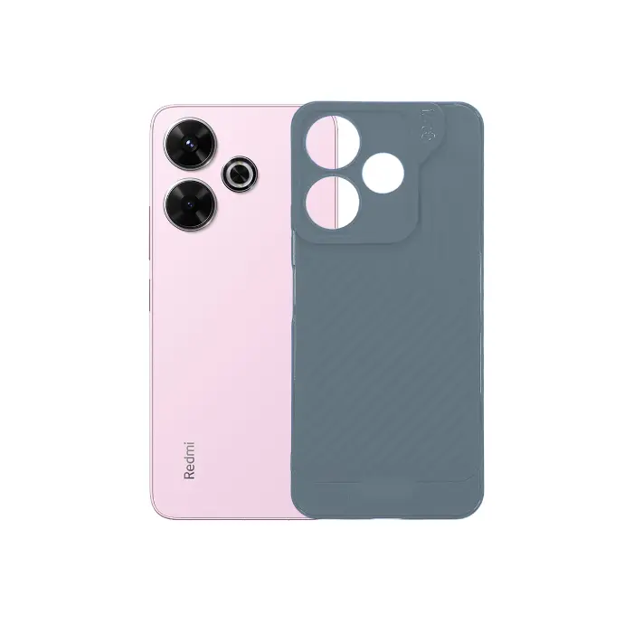 Xiaomi Redmi 13 GEAR 4 Luxuary Carbon Texture Soft Silicone Back Case (Gray)
