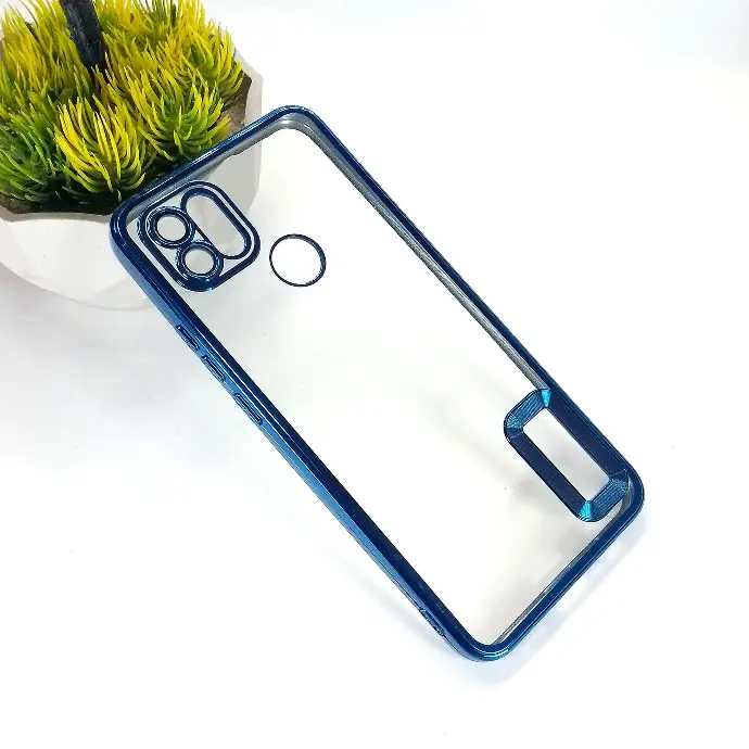 Oppo A15/A15S CD Chrome Back Case (Blue)