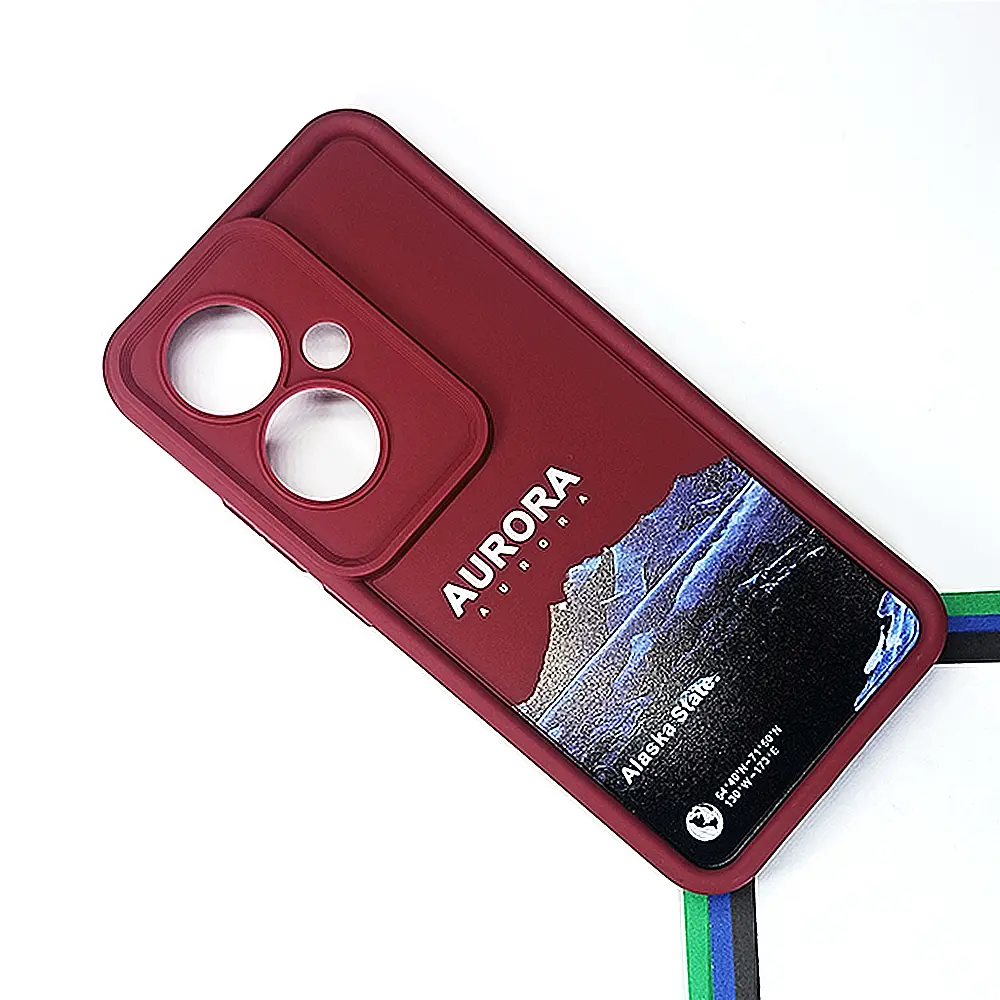 Oppo Reno 11F Printed Soft Silicone Back Case (Maroon)