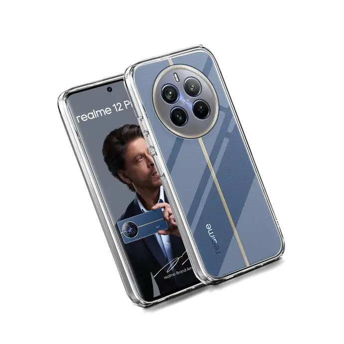 [PO7BORELME12-3] Realme 12 Dust Plug TPU|Transparent Back Case