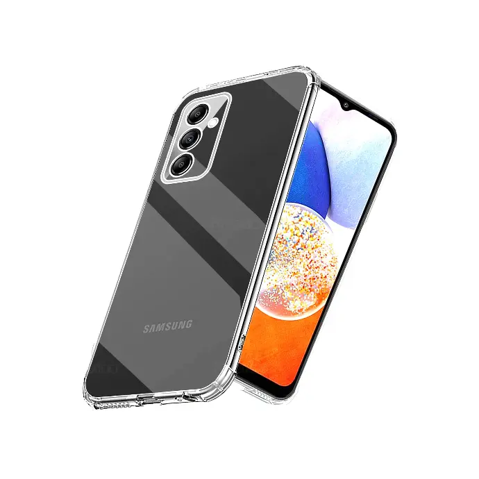 Samsung A14 Dust Plug TPU|Transparent Back Case 