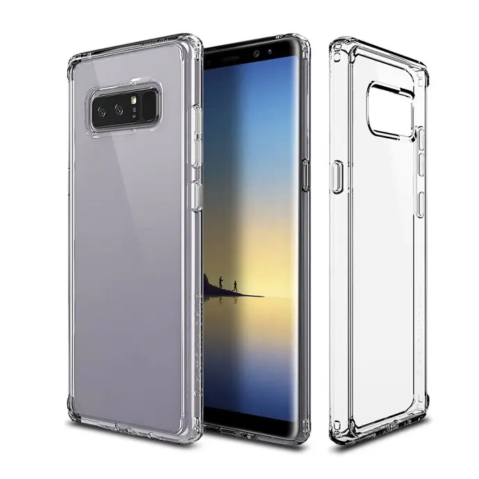 Samsung Note 8 Dust Plug TPU|Transparent Back Case 