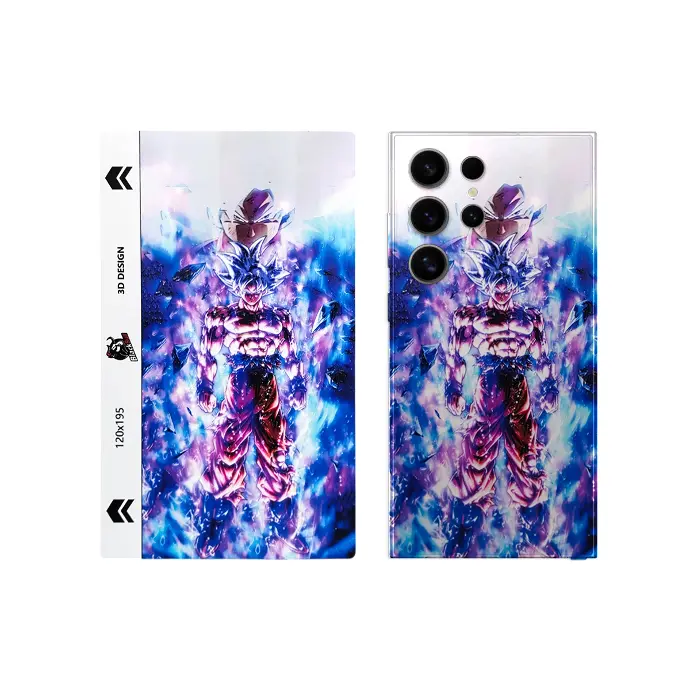 [SKIN-19-GOKU] Goku 3D Printed Mobile Back Skin - Customizable & Dynamic Design