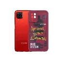 Samsung A12 Printed Soft Silicone Back Case (Maroon)