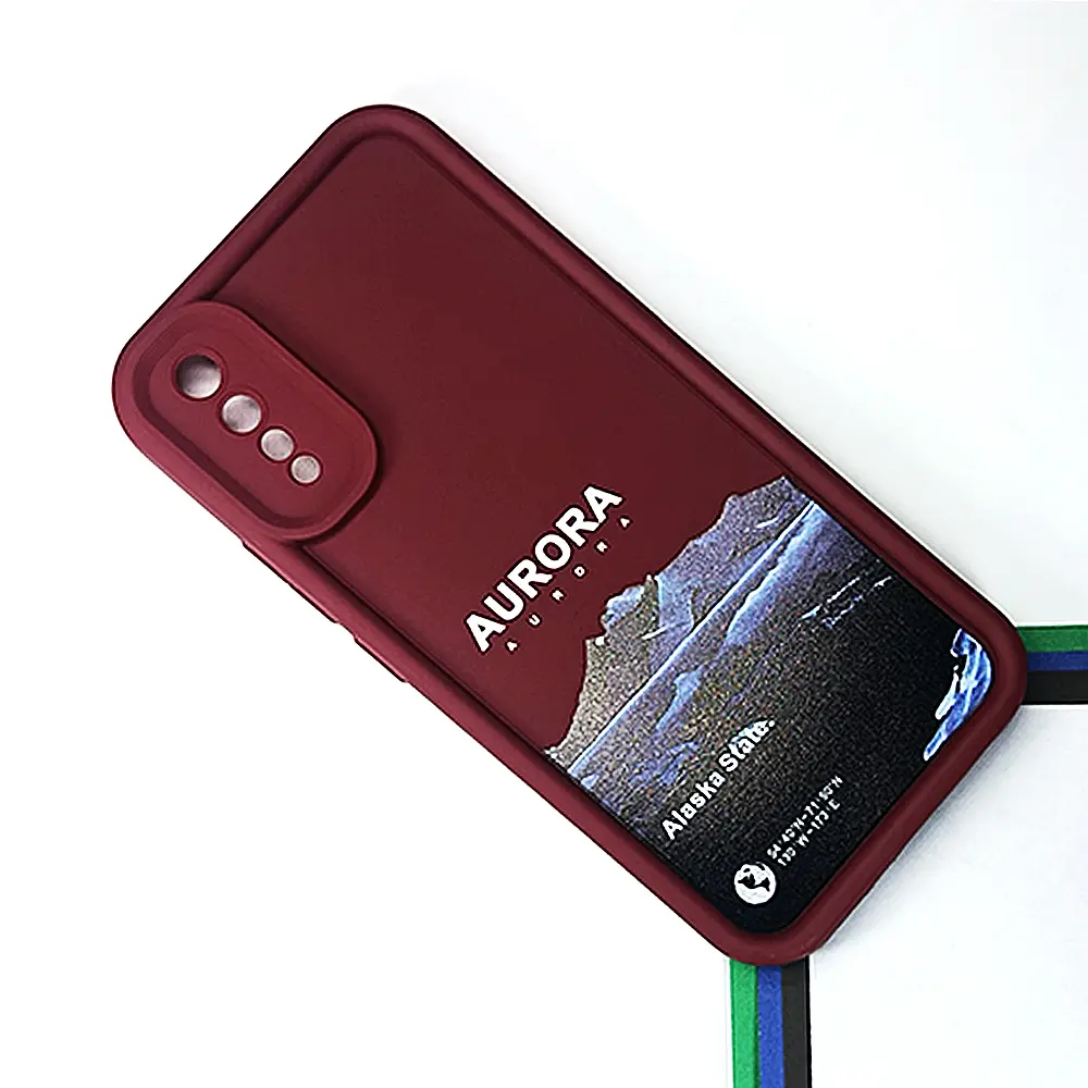 [PO14BVIS1-19-21] Vivo S1 Printed Soft Silicone Back Case (Maroon)
