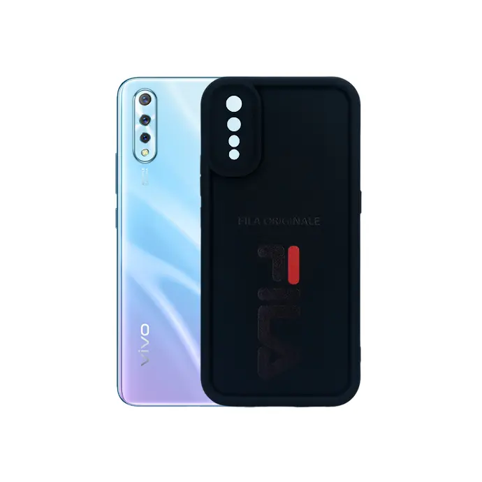 Vivo S1 Printed Soft Silicone Back Case (Black)