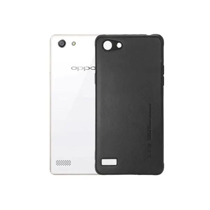 Oppo A33 2015 X-Level Luxury Leather Back Case - Black Stylish Protection