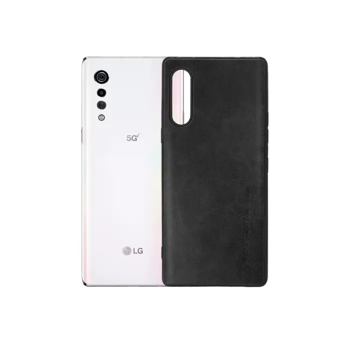 LG Velvet 4G|5G X-Level Luxuary Leather Back Case (Black)