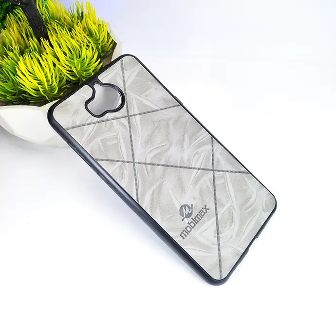 Huawei Y5 2017 mobimax Logo Leather Back Case (Gray)
