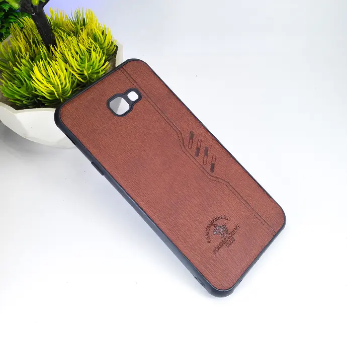 [PO18BSJ4PL-2-13] Samsung Galaxy J4 Plus Santa Barbara Polo Leather Back Case - Brown