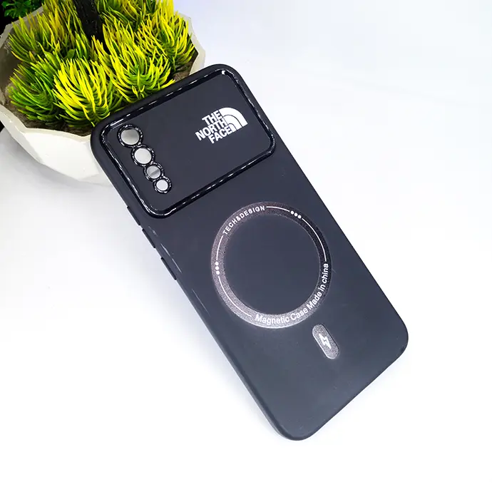 Vivo S1|Y7s|V17 Neo Printed THE NORTH FACE Soft Silicone Magnetic Back Case (Black)