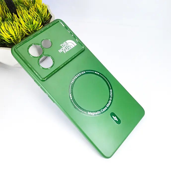 Vivo V30E 5G Green THE NORTH FACE Soft Silicone Magnetic Back Case