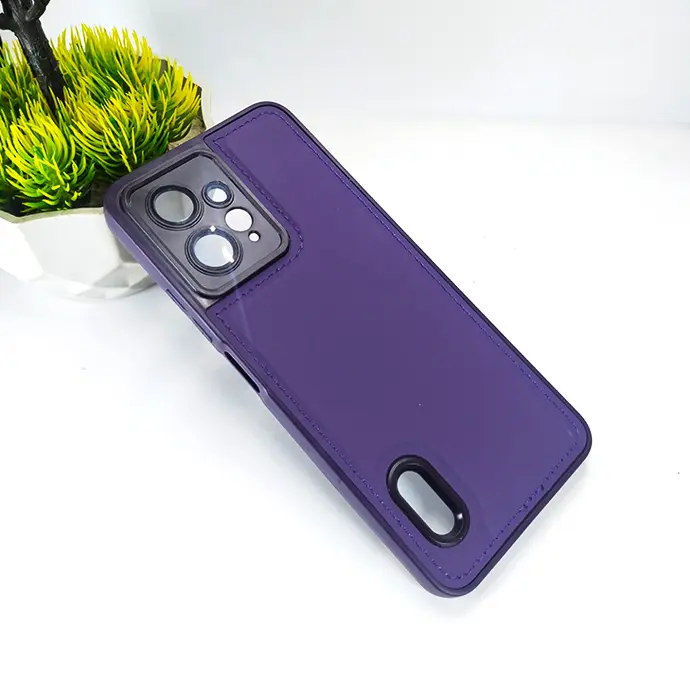 Xiaomi Redmi Note 12 4G Camera Lens Luxuary Leather Back Case (Purple)