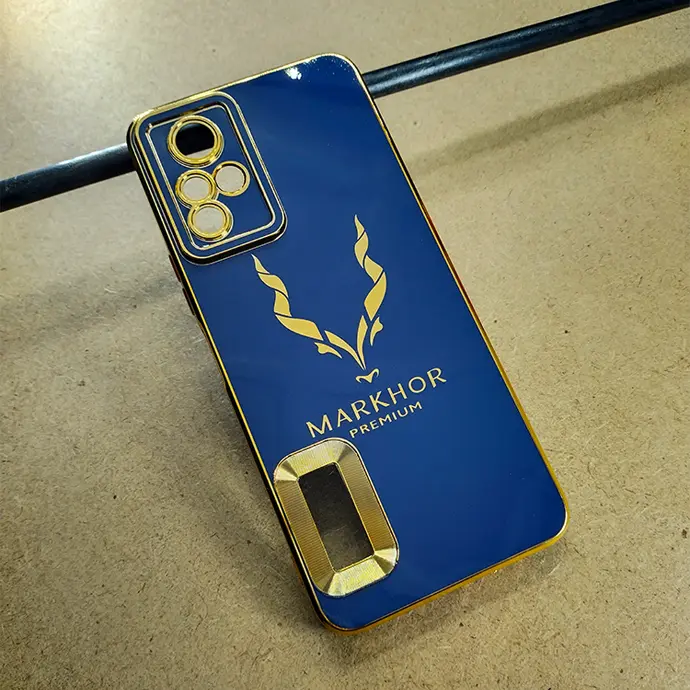 Infinix Zero X Neo Markhor Logo Chrome Back Case (Navy Blue)