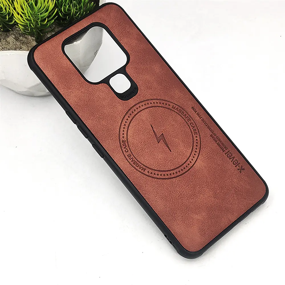 [PO18BTCMN16-2-13] Tecno Camon 16|Camon 16SE Magsafe Logo X-Level Luxuary Leather Back Case (Brown)
