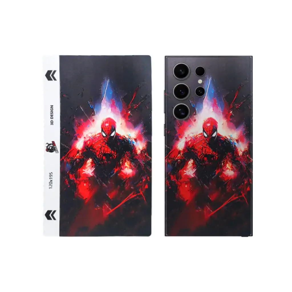 3D Printed Mobile Back Customize Skin (Spiderman)