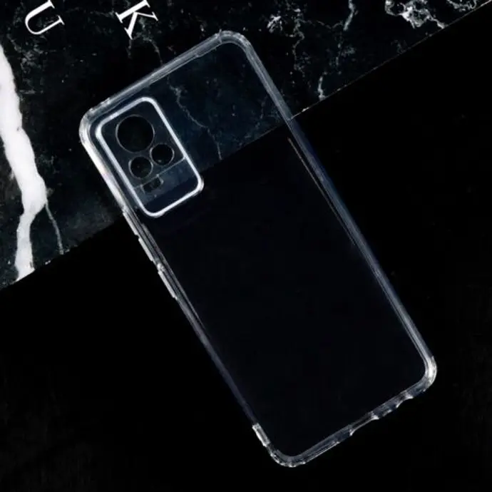 [PO7BVIV21E-3] Vivo V21E|Y73|V20 Dust Plug Transparent Back Case