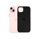 iPhone 15 Plus|iPhone 14 Plus Original Official Soft Silicone Back Case (Black)