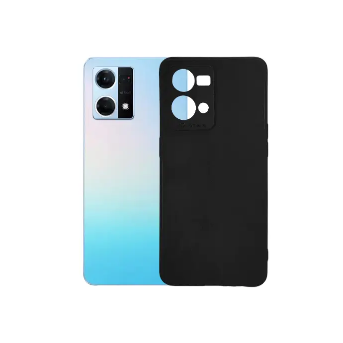 [PO4BOF21PR-4-2] Oppo F21 Pro 4G|Reno 7 4G Matte Soft Silicone Paper Back Case (Black)