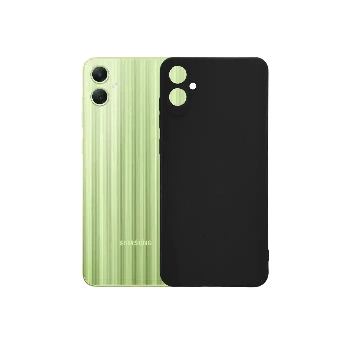 [PO4BSA05-4-2] Samsung Galaxy A05 Matte Soft Silicone Paper Back Case (Black)