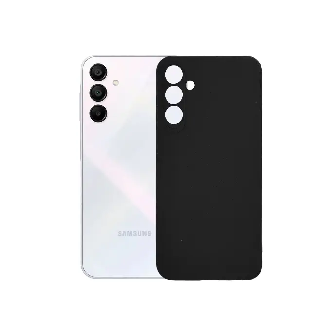 [PO4BSA15-4-2] Samsung Galaxy A15 4G/5G Matte Soft Silicone Paper Back Case (Black)