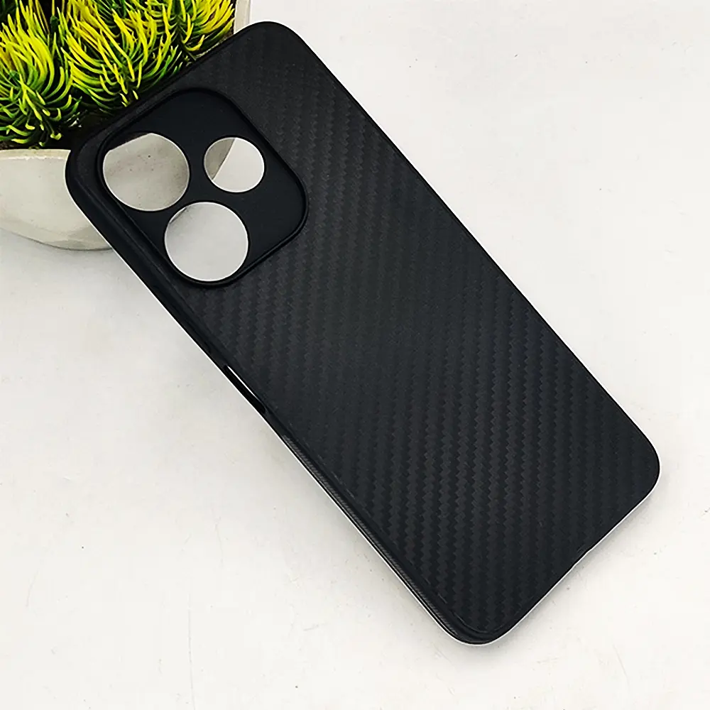 Xiaomi Redmi 13 4G Matte Soft Silicone Paper Back Case (Black)