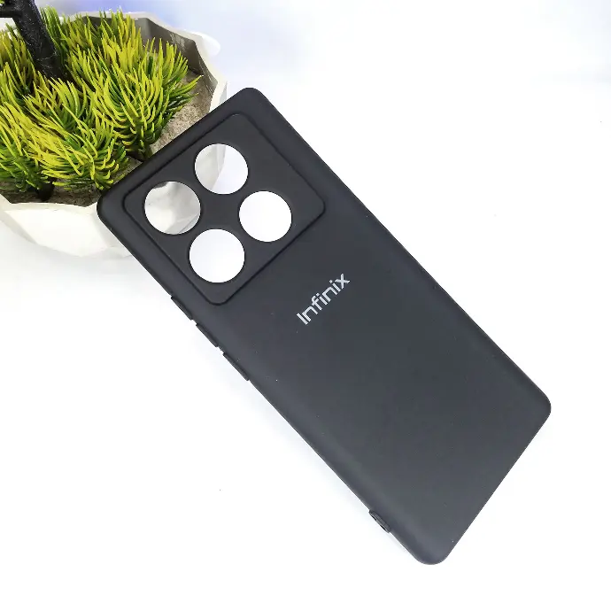 Infinix Note 40 Pro Official Soft Silky Back Case (Black)