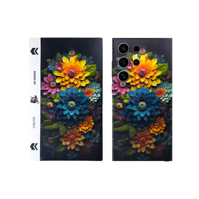 Flower 3D Printed Mobile Back Skin - Customizable & Elegant Design