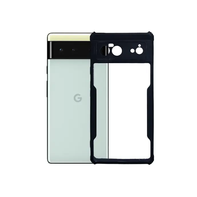 Google Pixel 6 iPaky Transparent Back Case (Black)