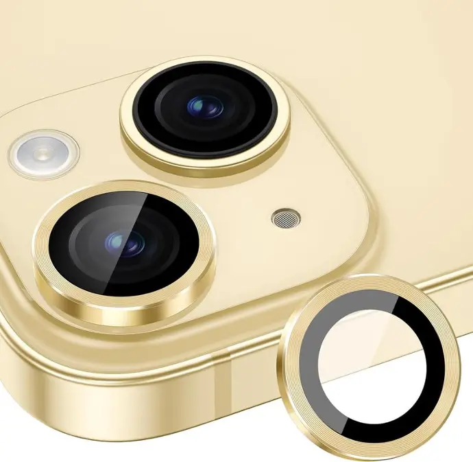 iPhone 13 Golden Camera Ring - Luxurious Lens Protection Accessory
