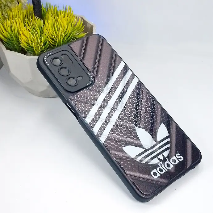 [PO14BOA16-29-2] Oppo A16/A16s/A54s V-Shape Puffer Printed Back Case - Black