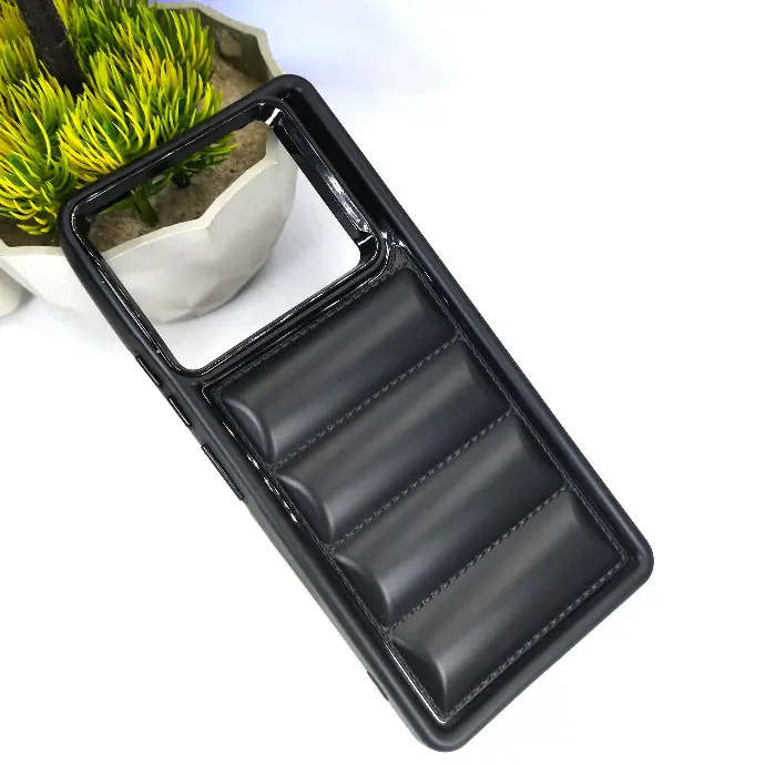 [PO14BTCMN30-20-2] Tecno Camon 30 4G/5G New Solid Puffer Back Case - Black