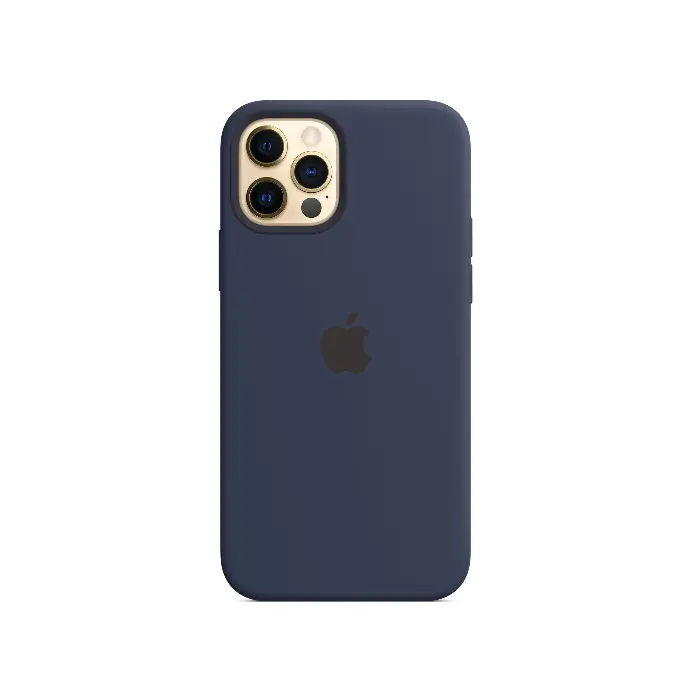 iPhone 12 Pro Official Silicone Pouch – Navy Blue Slim Mobile Sleeve