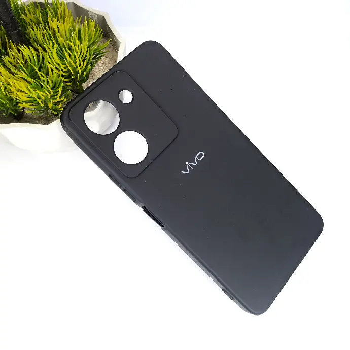 Vivo Y27s|Y36 4G Official Soft Silky Back Case (Black)