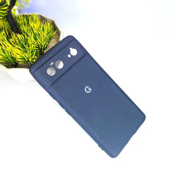 Pixel 6 Soft Silky Back Case Navy Blue • Official Slim Silicone Cover