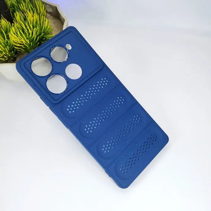 Infinix Note 40 Pro 4G Cooling Mesh Silicone Back Case (Navy Blue)