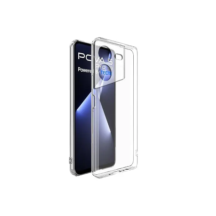 Tecno Pova 5 Pro 5G Dust Plug Transparent Back Case