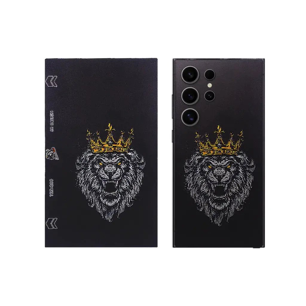 [SKIN-19-LION] Lion 3D Printed Mobile Back Skin - Customizable & Fierce Design