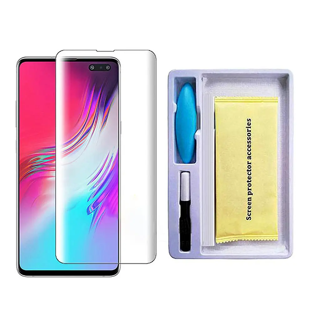 "Samsung S10 5G G Rhino UV Glass Protector - Premium Screen Clarity & Protection"