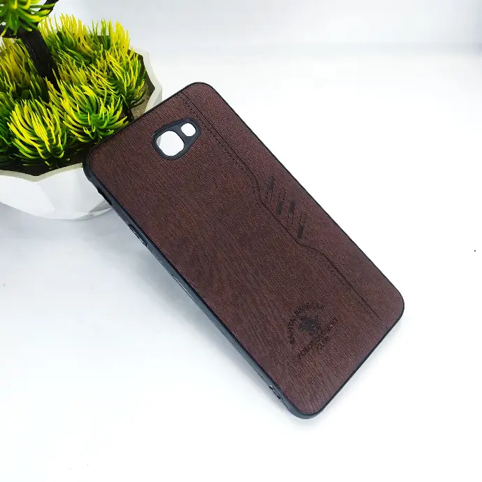 Samsung Galaxy J5 Prime Magsafe Logo X-Level Luxuary Leather Back Case (Brown)