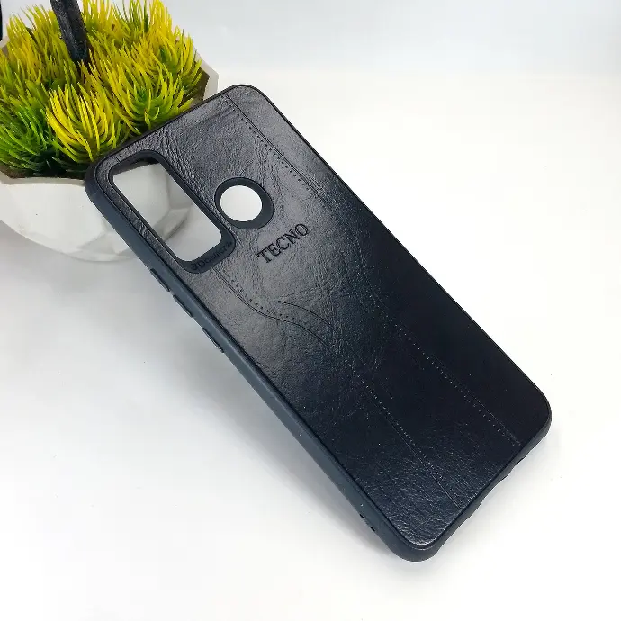 Tecno Pouvoir 4/LC7/LC8 Puloka Leather Case (Black)
