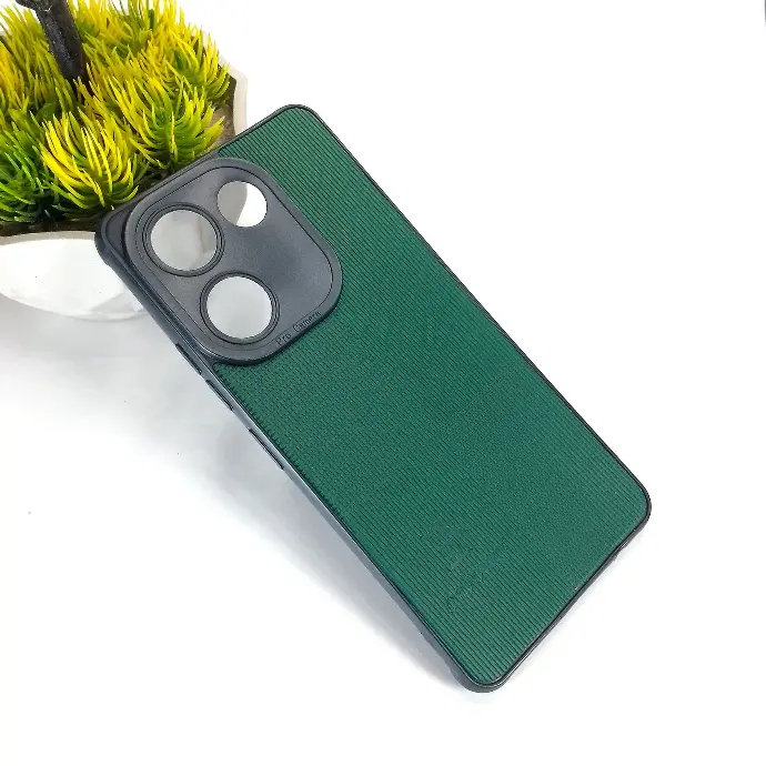 Tecno Camon 20|Camon 20 Pro Canary Logo Leather Back Case (Green)