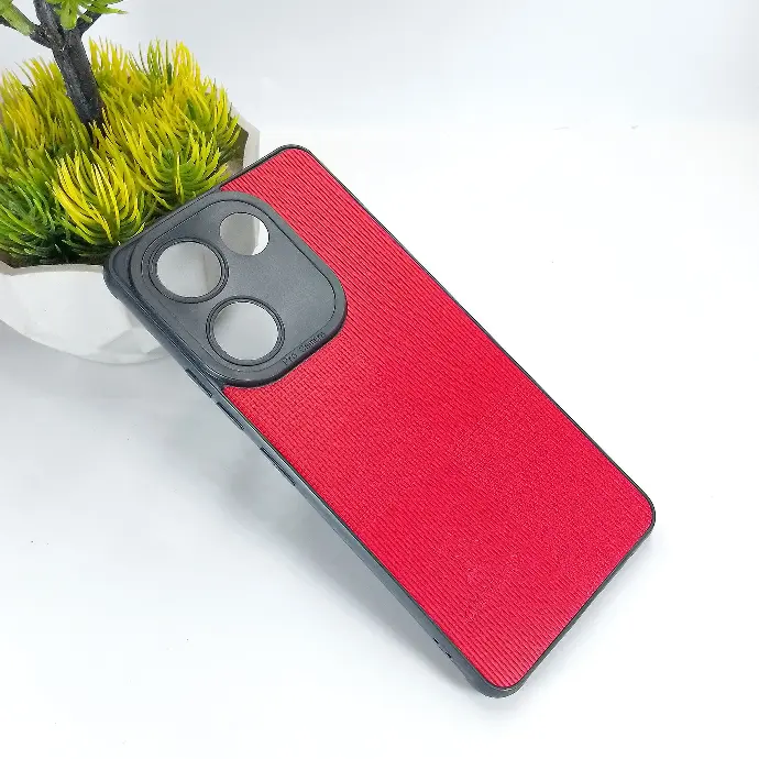 [PO18BTCMN20-9-4] Tecno Camon 20|Camon 20 Pro Canary Logo Leather Back Case (Red)