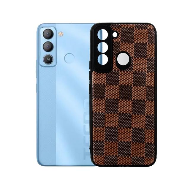 Tecno Pop 5 Lite Armor Leather Case Mobile Pouch (Brown)