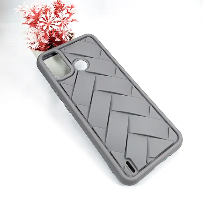 Tecno Spark 6 Go Waves Pattern Silicone Back Case (Natural Titanium)